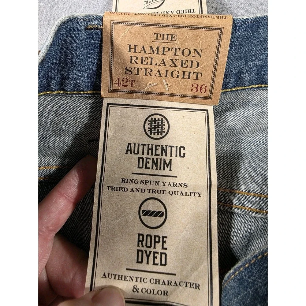 NEW Polo Ralph Lauren‎ Hampton Straight Jeans Blue Denim Tall 42Tx36 (44 Waist)